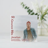 Aangepaste Retro Album Hoesje Muziek 50ste Verjaar Kaart (Staand voorkant)