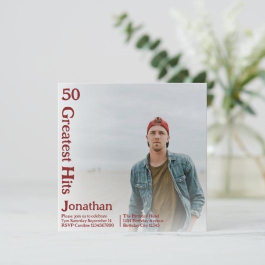 Aangepaste Retro Album Hoesje Muziek 50ste Verjaar Kaart (Staand voorkant)