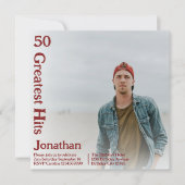 Aangepaste Retro Album Hoesje Muziek 50ste Verjaar Kaart (Voorkant)