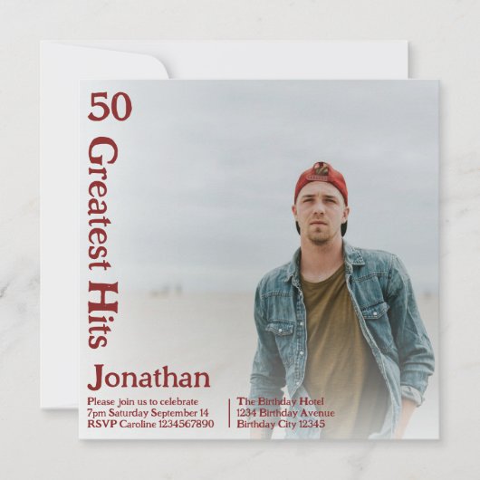 Aangepaste Retro Album Hoesje Muziek 50ste Verjaar Kaart (Voorkant)