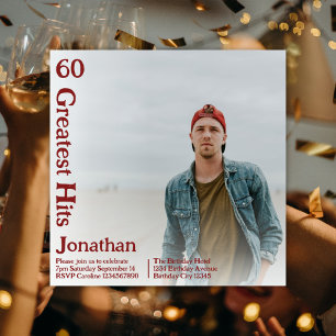 Aangepaste Retro Album Hoesje Muziek 60e Verjaarda Kaart