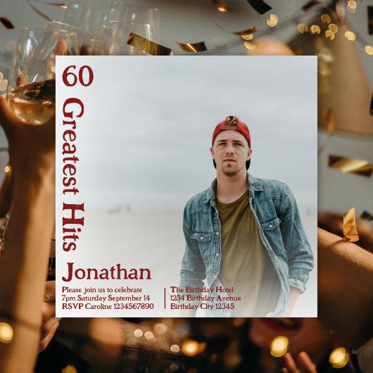 Aangepaste Retro Album Hoesje Muziek 60e Verjaarda Kaart