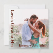 Aangepaste Retro Album Hoesje Muziek Bruiloft Kaart (Voorkant)