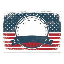 Aangepaste Retro Amerikaanse vlag Monogram