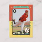 Aangepaste Retro Baseball Trading Kaart Fun Player Contactkaartje (Voorkant)