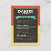 Aangepaste Retro Baseball Trading Kaart Fun Player Contactkaartje (Achterkant)