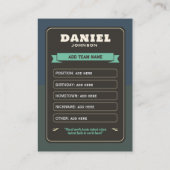 Aangepaste Retro Baseball Trading Kaart Fun Player Contactkaartje (Achterkant)