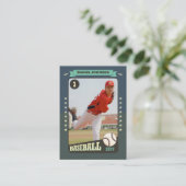 Aangepaste Retro Baseball Trading Kaart Fun Player Contactkaartje (Staand voorkant)