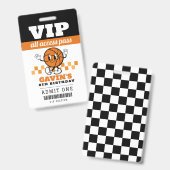 Aangepaste Retro Basketbal Verjaardagsfeest Favori Badge (Voor- en achterkant)