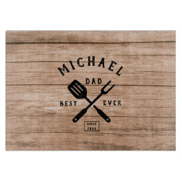 Aangepaste retro BEST DAD OOIT Rustige houten afdr Snijplank
