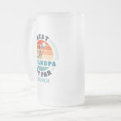 Aangepaste retro Beste opa op vaderdag Matglas Bierpul (Voorkant links)