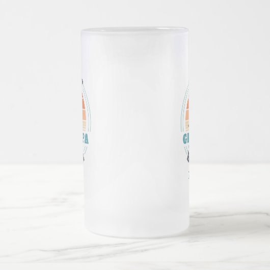 Aangepaste retro Beste opa op vaderdag Matglas Bierpul (Center)