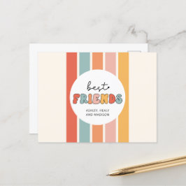 Aangepaste Retro Beste Vrienden BFF's Schattige Be Briefkaart