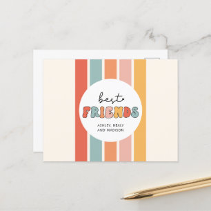 Aangepaste Retro Beste Vrienden BFF's Schattige Be Briefkaart