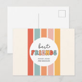 Aangepaste Retro Beste Vrienden BFF's Schattige Be Briefkaart (Voorkant / Achterkant)