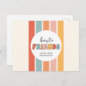 Aangepaste Retro Beste Vrienden BFFs Schattigee Be Briefkaart (Voorkant / Achterkant)
