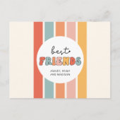 Aangepaste Retro Beste Vrienden BFFs Schattigee Be Briefkaart (Voorkant)