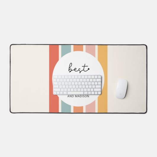 Aangepaste Retro Beste Vrienden BFFs Schattigee Be Bureaumat (Keyboard & Muis)