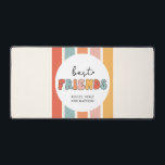 Aangepaste Retro Beste Vrienden BFFs Schattigee Be Bureaumat<br><div class="desc">Aangepaste Retro Stripes Patroon Beste Vrienden BFFs Schattigee Besties Gifts!</div>