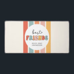 Aangepaste Retro Beste Vrienden BFFs Schattigee Be Bureaumat<br><div class="desc">Aangepaste Retro Stripes Patroon Beste Vrienden BFFs Schattigee Besties Gifts!</div>