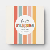 Aangepaste Retro Beste Vrienden BFFs Schattigee Be Fotoplaat (Voorkant)