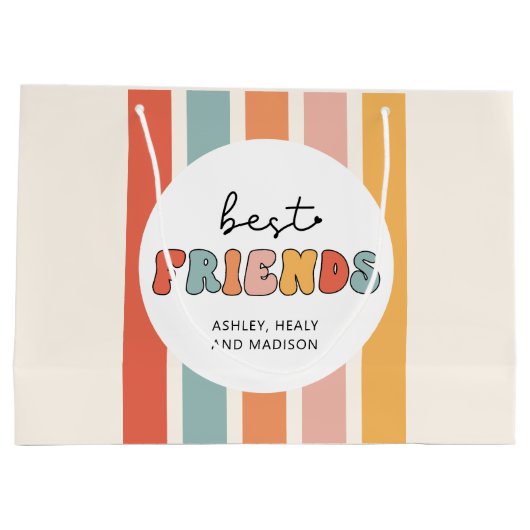 Aangepaste Retro Beste Vrienden BFFs Schattigee Be Groot Cadeauzakje (Achterkant)