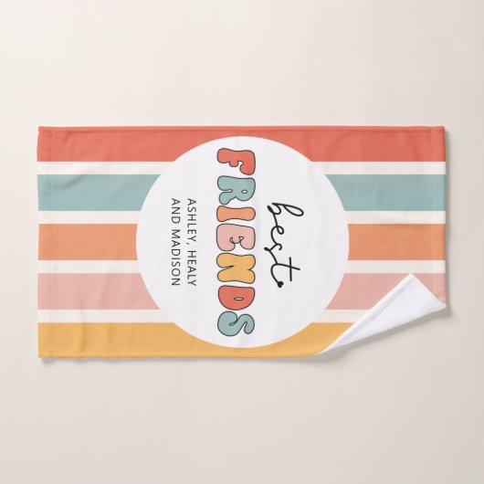 Aangepaste Retro Beste Vrienden BFFs Schattigee Be Handdoek (Handdoek)