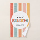 Aangepaste Retro Beste Vrienden BFFs Schattigee Be Handdoek (Handdoek)
