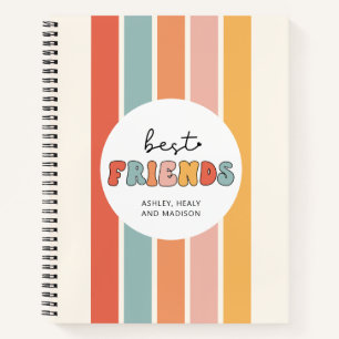 Aangepaste Retro Beste Vrienden BFFs Schattigee Be Notitieboek