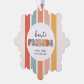 Aangepaste Retro Beste Vrienden BFFs Schattigee Be Ornament Kaart (Links)