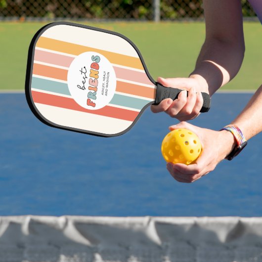 Aangepaste Retro Beste Vrienden BFFs Schattigee Be Pickleball Paddle (Insitu)