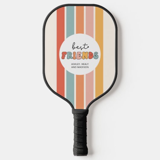 Aangepaste Retro Beste Vrienden BFFs Schattigee Be Pickleball Paddle (Voorkant)