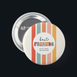 Aangepaste Retro Beste Vrienden BFFs Schattigee Be Ronde Button 5,7 Cm<br><div class="desc">Aangepaste Retro Stripes Patroon Beste Vrienden BFFs Schattigee Besties Gifts!</div>