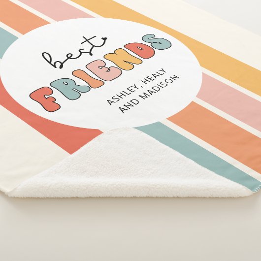 Aangepaste Retro Beste Vrienden BFFs Schattigee Be Sherpa Deken (3/4)