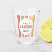 Aangepaste Retro Beste Vrienden BFFs Schattigee Be Shot Glas (Voorkant)