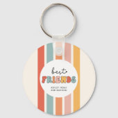 Aangepaste Retro Beste Vrienden BFFs Schattigee Be Sleutelhanger (Voorkant)