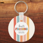Aangepaste Retro Beste Vrienden BFFs Schattigee Be Sleutelhanger (Achterkant)