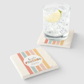 Aangepaste Retro Beste Vrienden BFFs Schattigee Be Stenen Onderzetter (Zijkant)