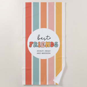 Aangepaste Retro Beste Vrienden BFFs Schattigee Be Strandlaken