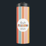 Aangepaste Retro Beste Vrienden BFFs Schattigee Be Thermosbeker<br><div class="desc">Aangepaste Retro Stripes Patroon Beste Vrienden BFFs Schattigee Besties Gifts!</div>