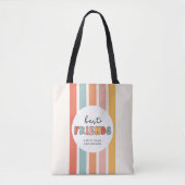 Aangepaste Retro Beste Vrienden BFFs Schattigee Be Tote Bag (Voorkant)