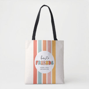Aangepaste Retro Beste Vrienden BFFs Schattigee Be Tote Bag