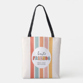 Aangepaste Retro Beste Vrienden BFFs Schattigee Be Tote Bag (Achterkant)