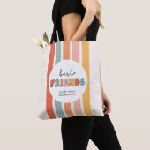 Aangepaste Retro Beste Vrienden BFFs Schattigee Be Tote Bag (Dichtbij)