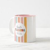 Aangepaste Retro Beste Vrienden BFFs Schattigee Be Tweekleurige Koffiemok (Voorkant links)