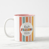 Aangepaste Retro Beste Vrienden BFFs Schattigee Be Tweekleurige Koffiemok (Links)