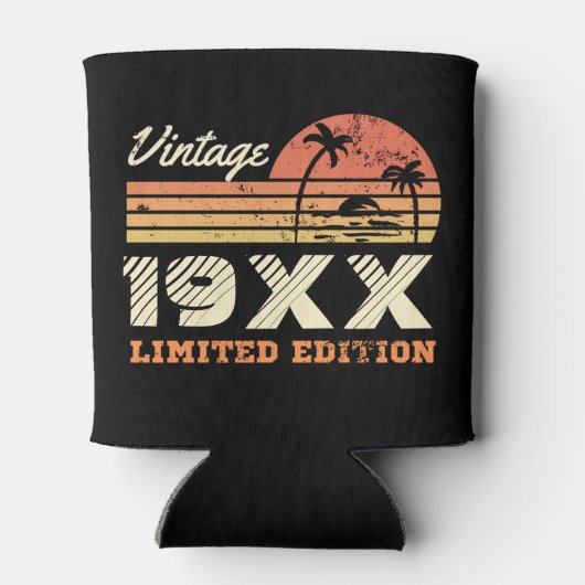 Aangepaste retro Birthday Blikjeskoeler (Achterkant)