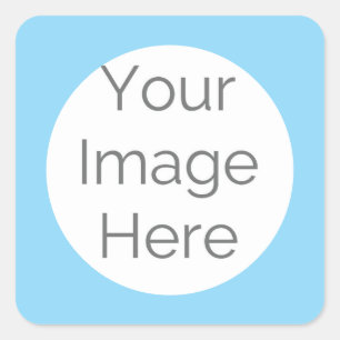 Aangepaste Retro Blauwe Frame één Foto Vierkante S Sticker