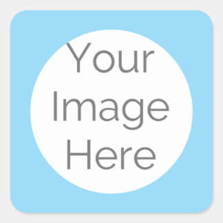 Aangepaste Retro Blauwe Frame één Foto Vierkante S Sticker