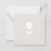 Aangepaste Retro Bloem Notitiekaartje (Achterkant)